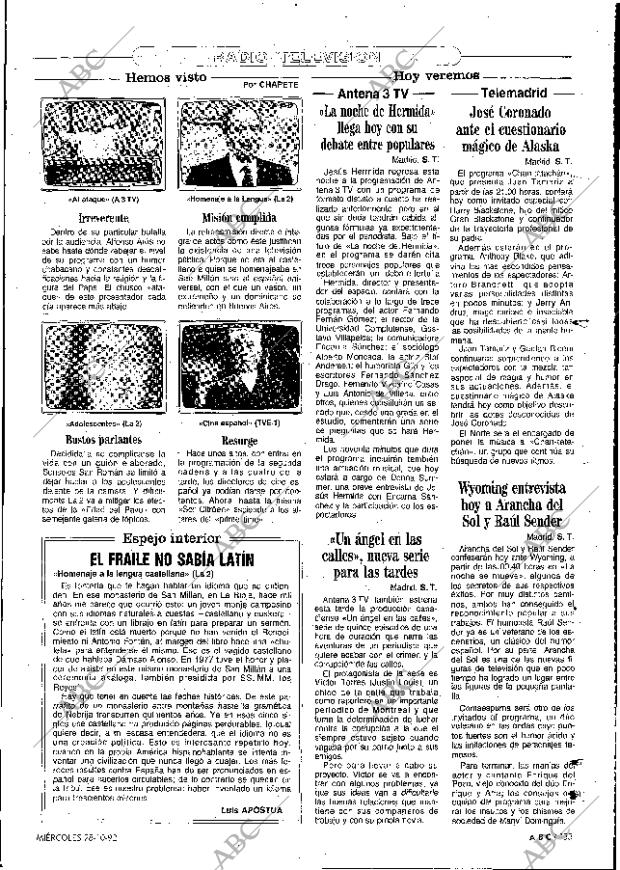 ABC MADRID 28-10-1992 página 133
