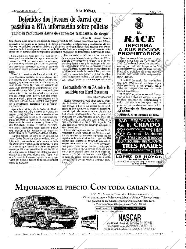 ABC MADRID 28-10-1992 página 27