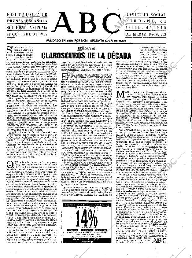 ABC MADRID 28-10-1992 página 3