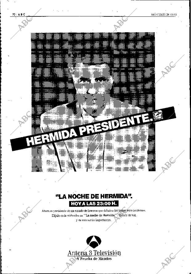 ABC MADRID 28-10-1992 página 70