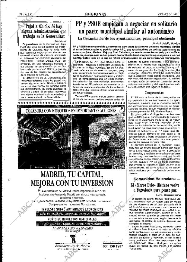 ABC MADRID 06-11-1992 página 72