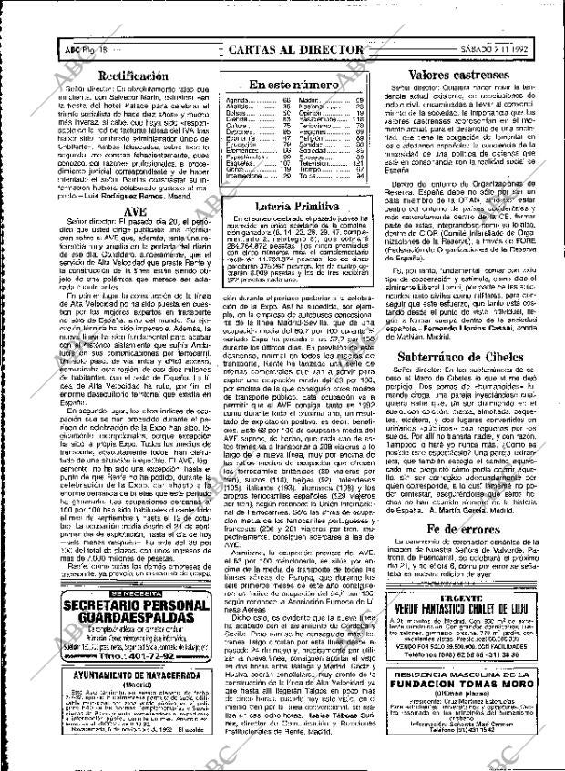 ABC MADRID 07-11-1992 página 18