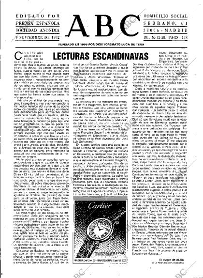 420px x 574px - PeriÃ³dico ABC MADRID 09-11-1992,portada - Archivo ABC