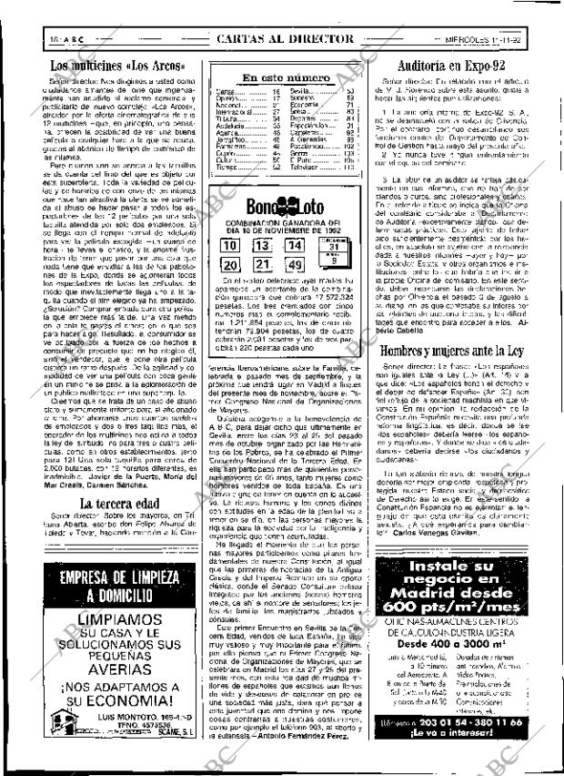 ABC SEVILLA 11-11-1992 página 16