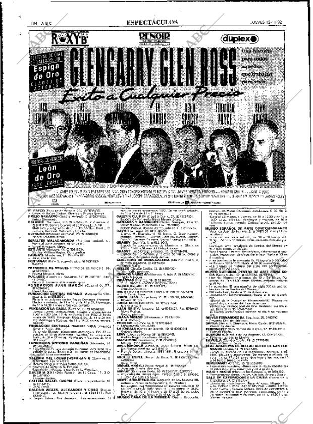 ABC MADRID 12-11-1992 página 104