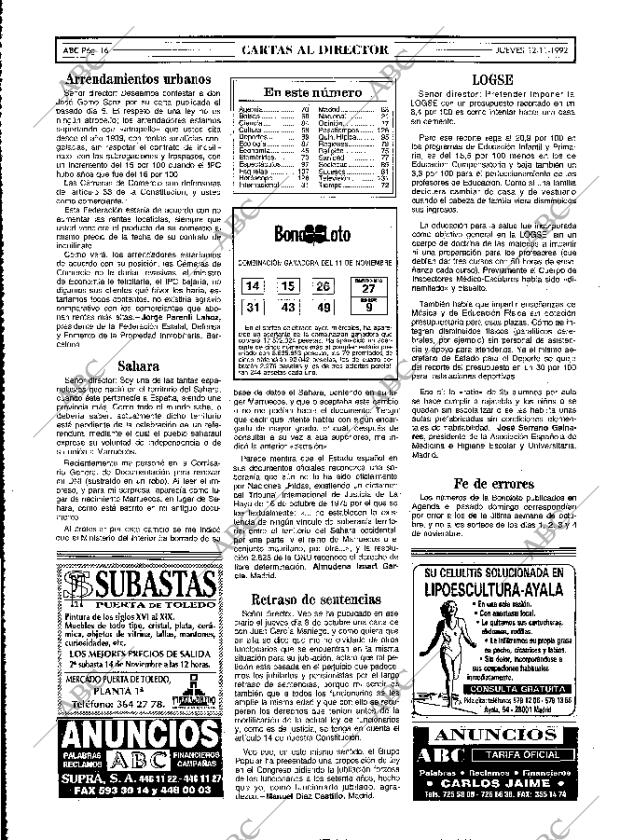 ABC MADRID 12-11-1992 página 16