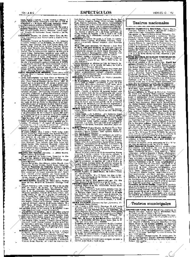 ABC MADRID 13-11-1992 página 104