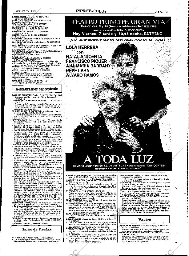 ABC MADRID 13-11-1992 página 109