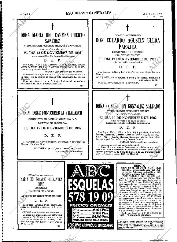 ABC MADRID 13-11-1992 página 112