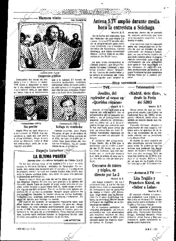 ABC MADRID 13-11-1992 página 133