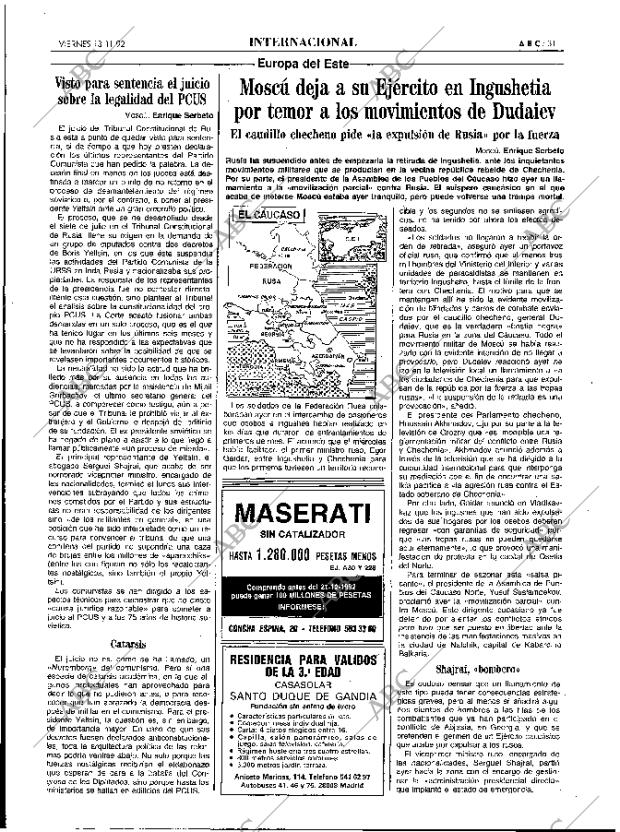 ABC MADRID 13-11-1992 página 31