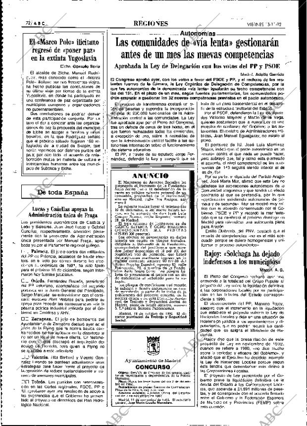 ABC MADRID 13-11-1992 página 72