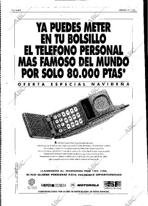 ABC MADRID 13-11-1992 página 74