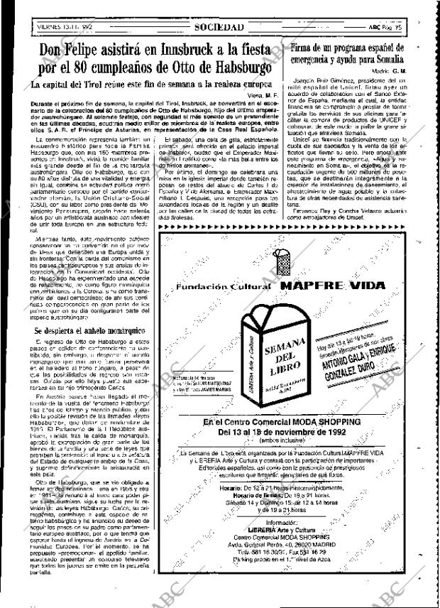 ABC MADRID 13-11-1992 página 75