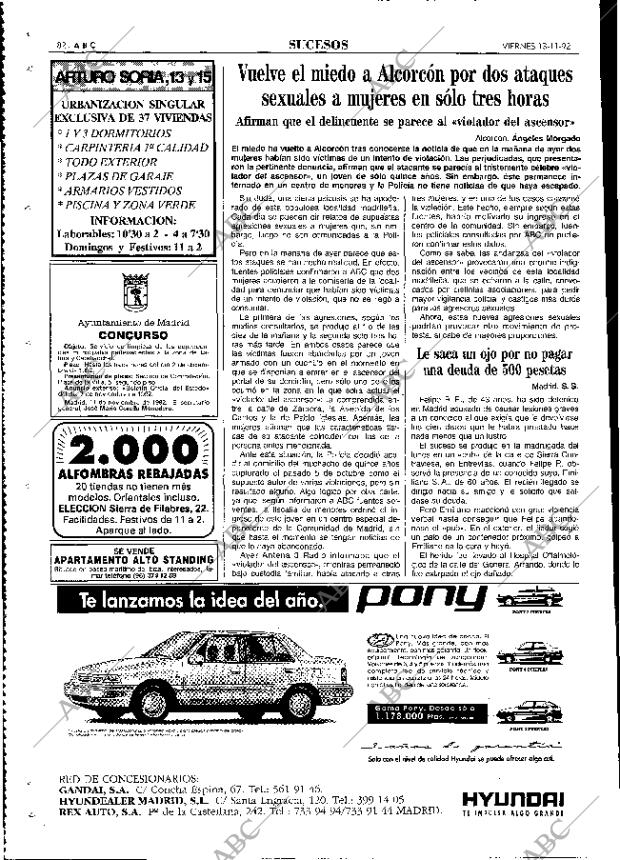 ABC MADRID 13-11-1992 página 82