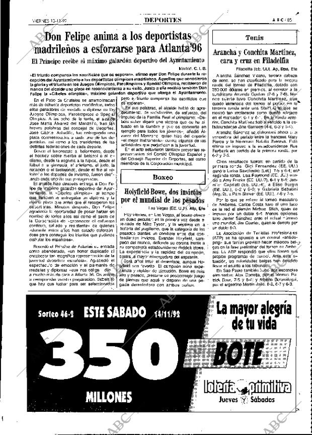ABC MADRID 13-11-1992 página 85