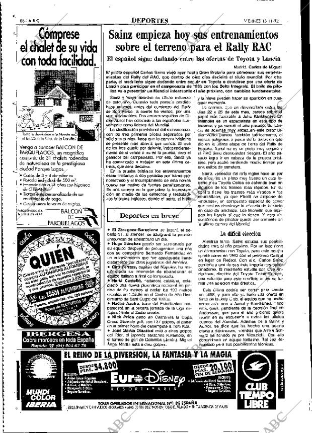 ABC MADRID 13-11-1992 página 88