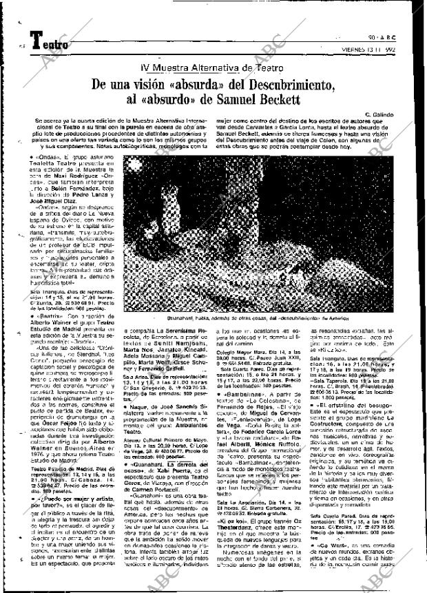 ABC MADRID 13-11-1992 página 90