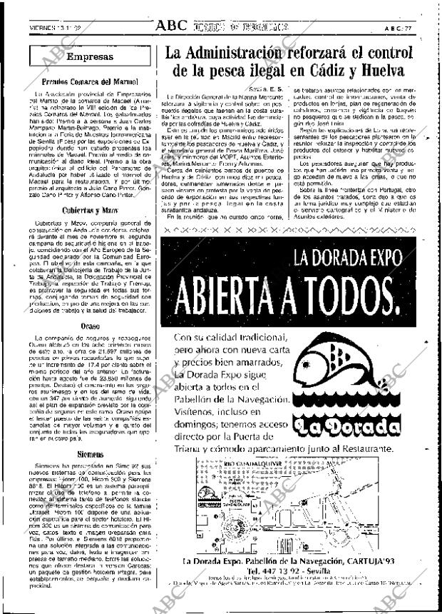 ABC SEVILLA 13-11-1992 página 77