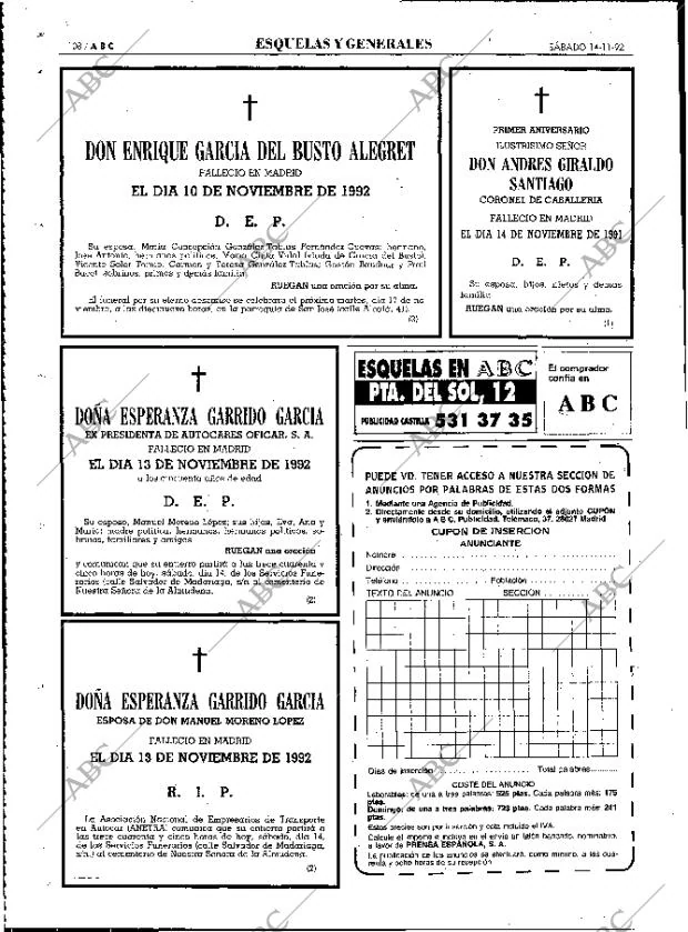 ABC MADRID 14-11-1992 página 108