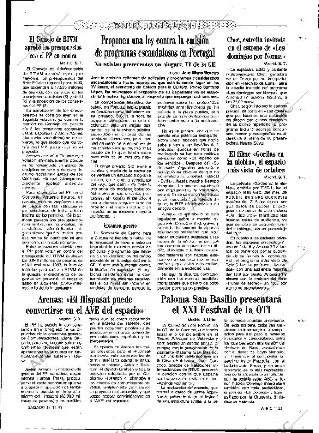 ABC MADRID 14-11-1992 página 123