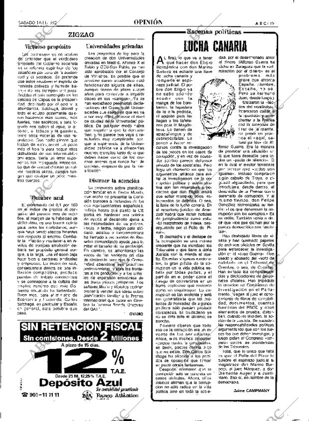 ABC MADRID 14-11-1992 página 19