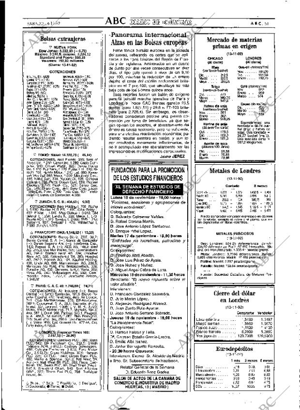ABC MADRID 14-11-1992 página 51