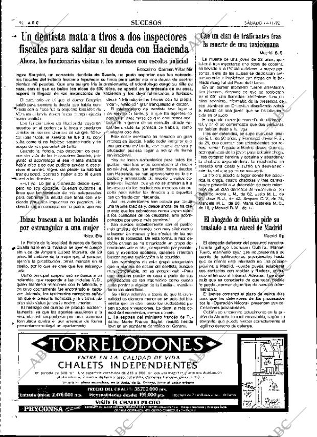 ABC MADRID 14-11-1992 página 92
