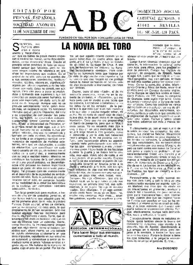 ABC SEVILLA 14-11-1992 página 3