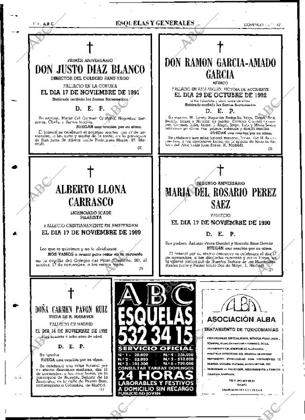 ABC MADRID 15-11-1992 página 114
