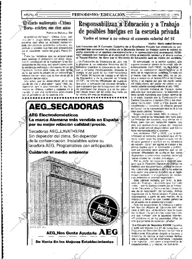 ABC MADRID 15-11-1992 página 68