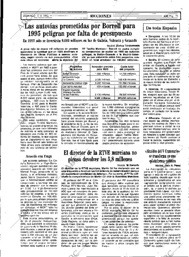 ABC MADRID 15-11-1992 página 79
