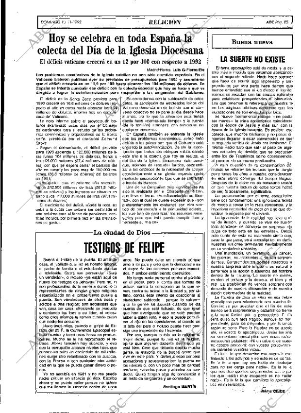 ABC MADRID 15-11-1992 página 85