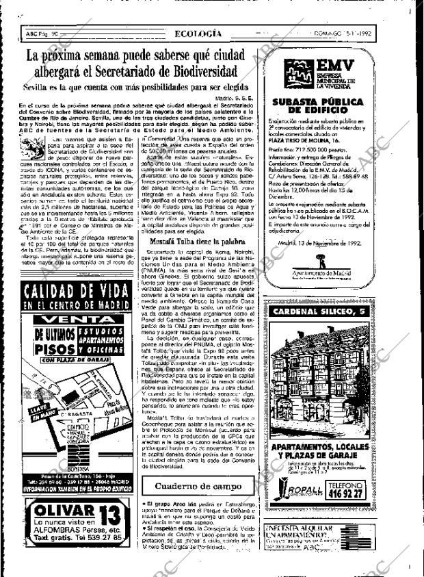 ABC MADRID 15-11-1992 página 90