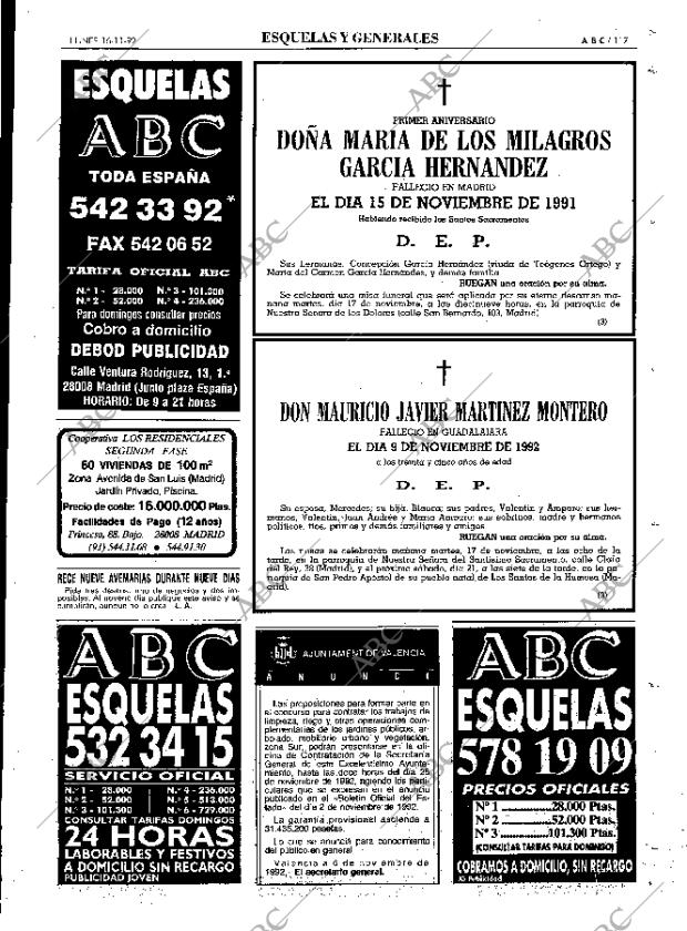 ABC MADRID 16-11-1992 página 117