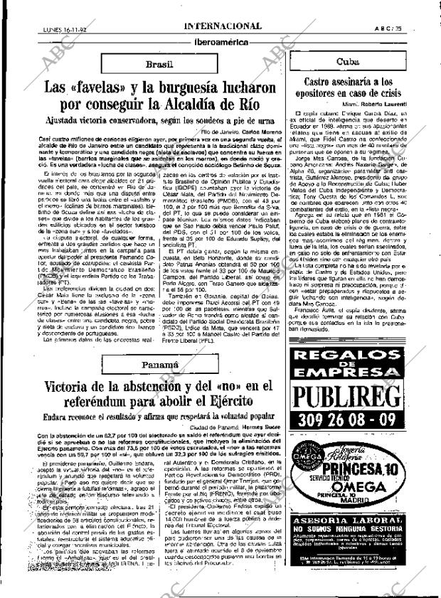 ABC MADRID 16-11-1992 página 35