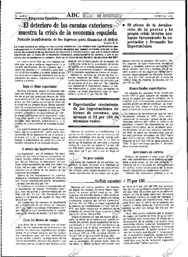 ABC MADRID 16-11-1992 página 52