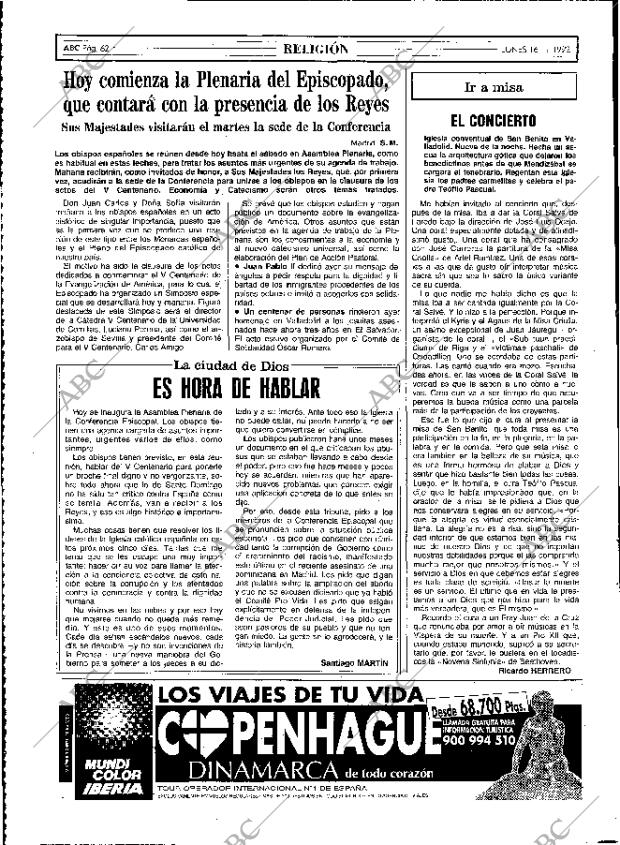 ABC MADRID 16-11-1992 página 62