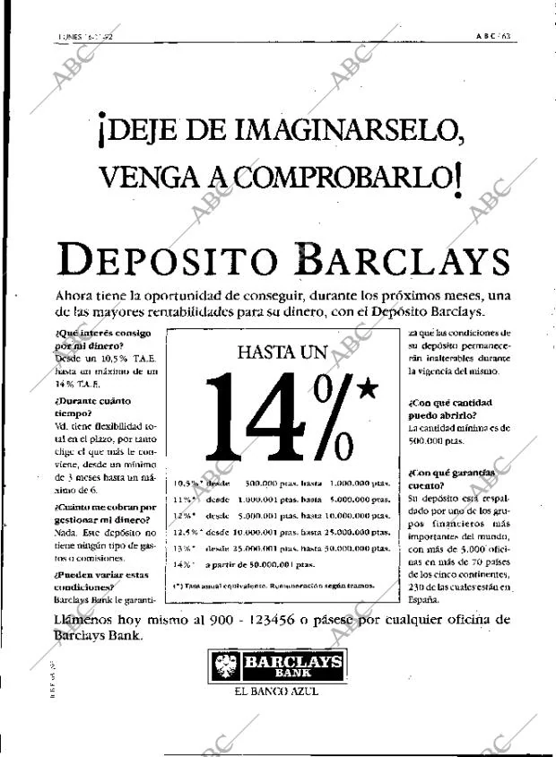 ABC MADRID 16-11-1992 página 63