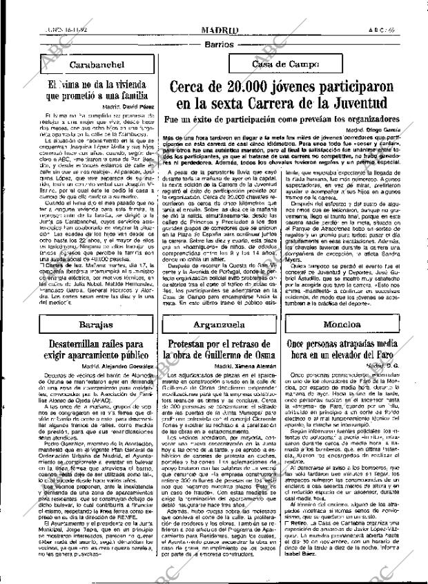 ABC MADRID 16-11-1992 página 69