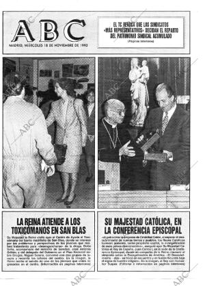 ABC MADRID 18-11-1992 página 1