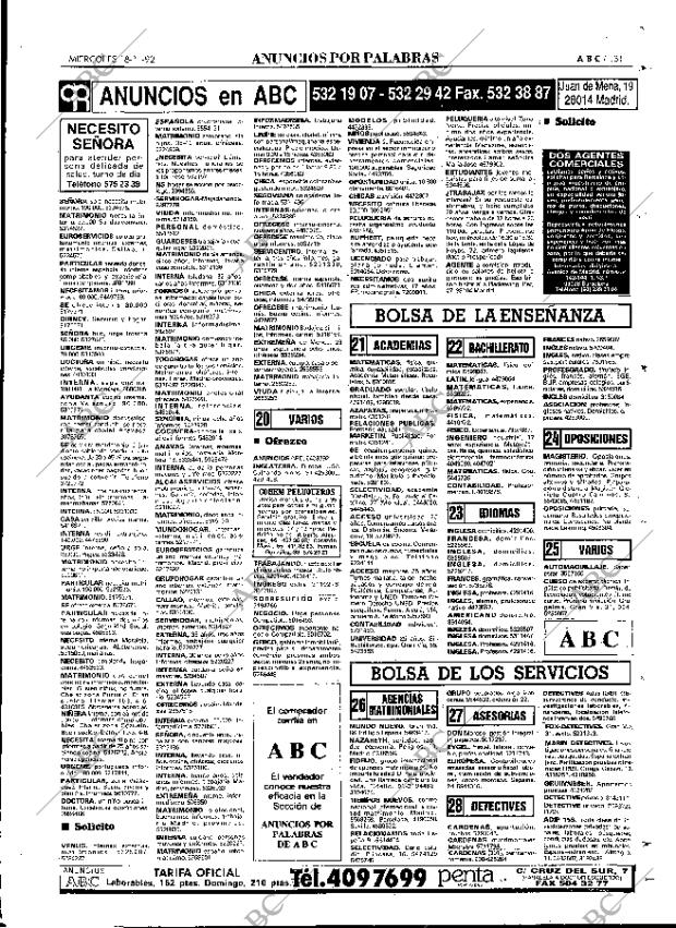 ABC MADRID 18-11-1992 página 131