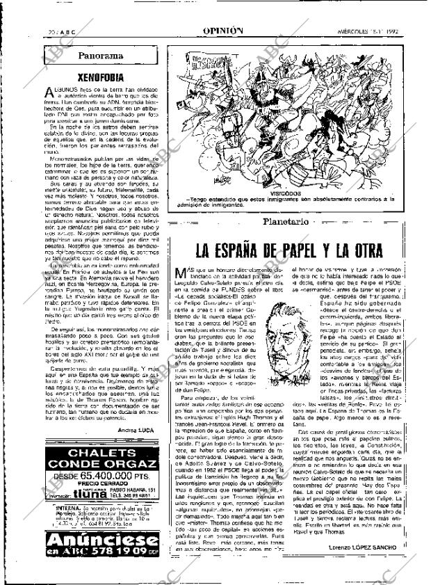 ABC MADRID 18-11-1992 página 20