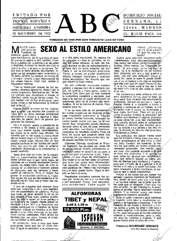 ABC MADRID 18-11-1992 página 3