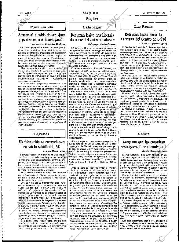 ABC MADRID 18-11-1992 página 70