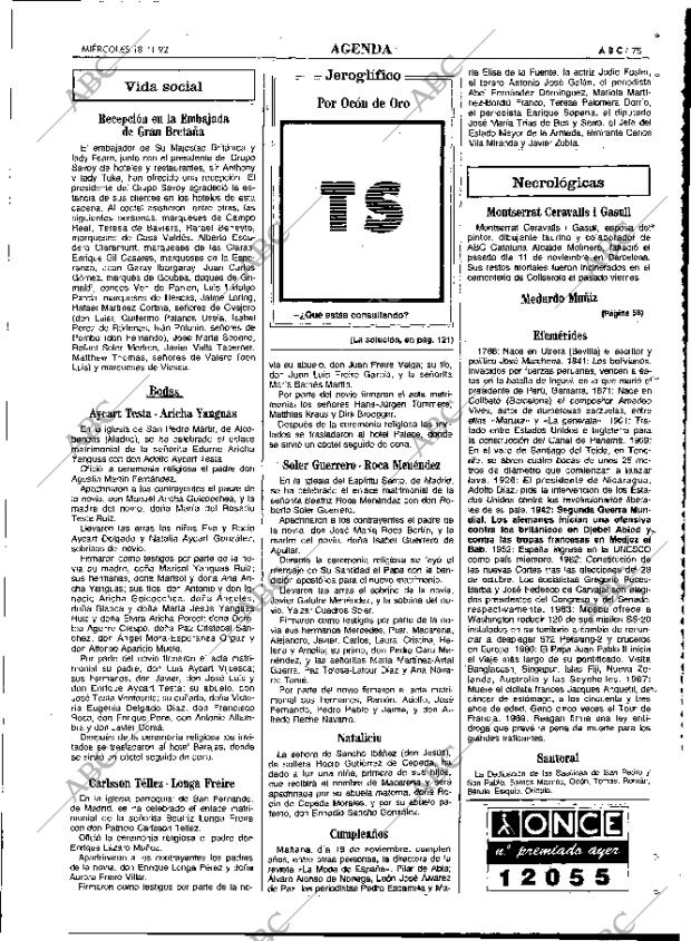 ABC MADRID 18-11-1992 página 75