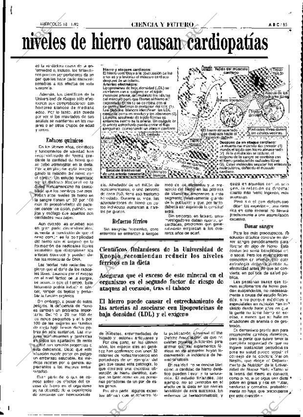 ABC MADRID 18-11-1992 página 85