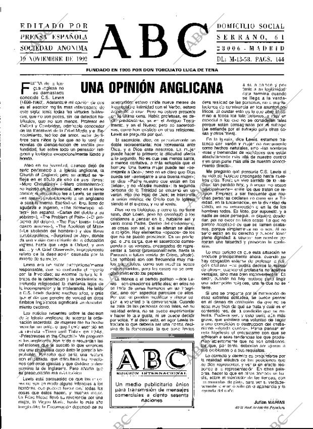 ABC MADRID 19-11-1992 página 3
