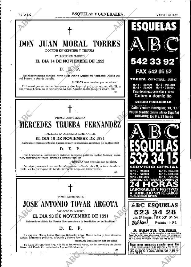 ABC MADRID 20-11-1992 página 112