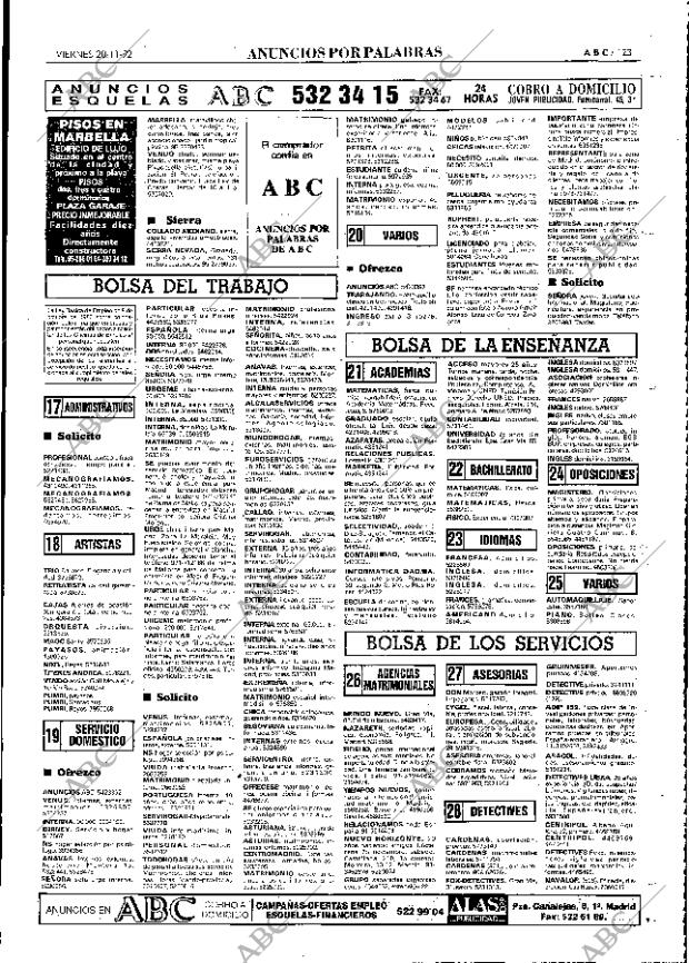 ABC MADRID 20-11-1992 página 123